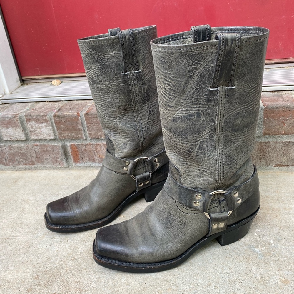 8.5 charcoal Frye 12R harness boots